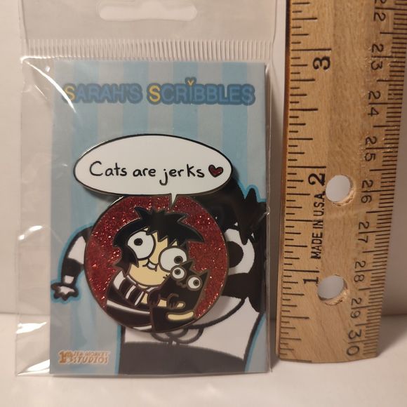Sarahs Scribbles Cats Are Jerks Enamel Pin Collectible Cute Animal Brooch - Picture 3 of 3